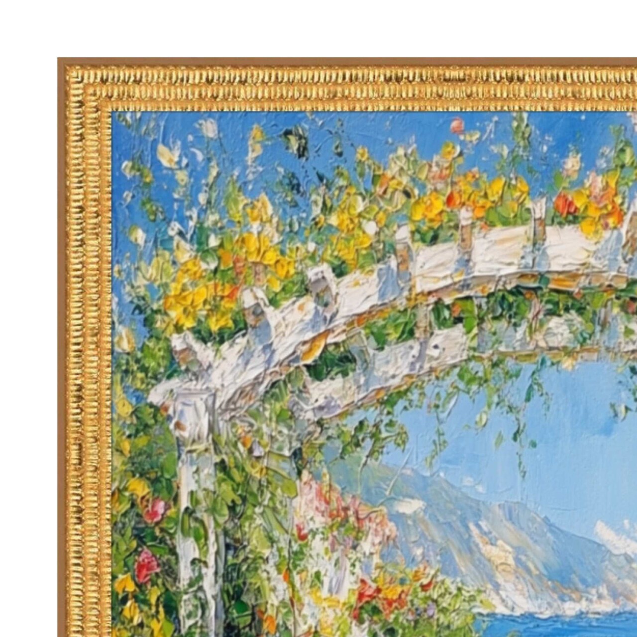 Contemporary Modern Slim Bright Gold Pebbled Texture Picture Frame 12x12 frame